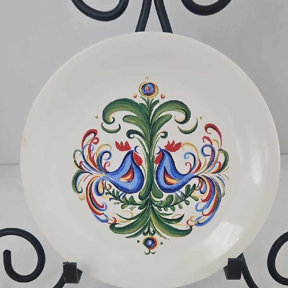 Villeroy & Boch Vintage Vibrate Colorful Rooster Set of 2 Bread Plates